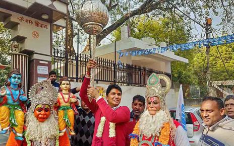 ராமர் கோயிலில் பிரமாண்ட ஹனுமன் சிலை கட்டவேண்டும் - ஆம் ஆத்மி எம்.எல்.ஏ வலியுறுத்தல்.